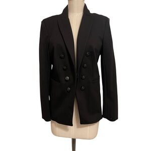 ❤️ T. Tahari Black Ponte Tailcoat Military Style Blazer